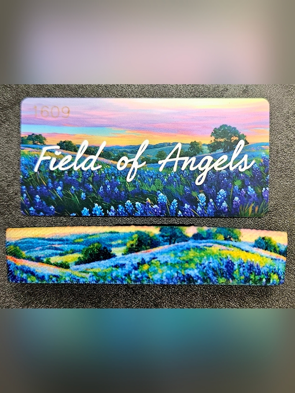 ZOX "FIELD OF ANGELS" #1609 New MEDIUM RED STITCH Collectible Wristband